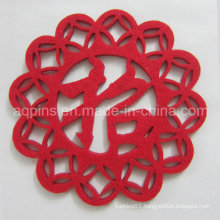 Hot Selling Christmas Decoration Polyester Felt Coaster (Coaster-29)